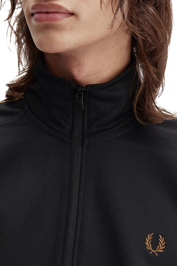 Fred Perry Erkek Fermuarlı Sweatshirt SIYAH