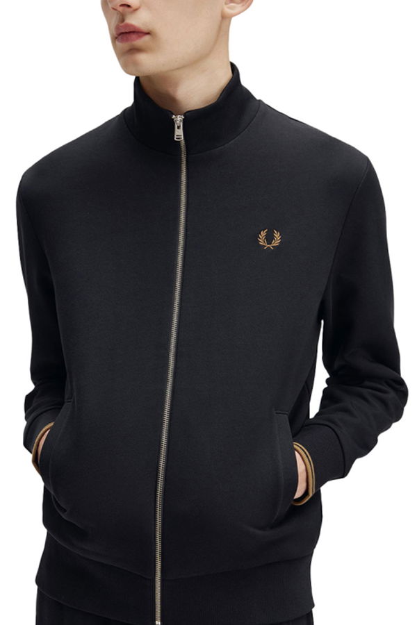 Fred Perry Erkek Fermuarlı Sweatshirt SIYAH