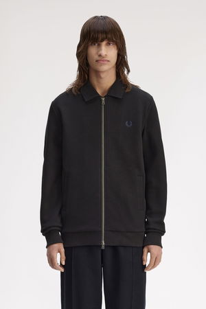 Fred Perry Erkek Fermuarlı Sweatshirt SIYAH