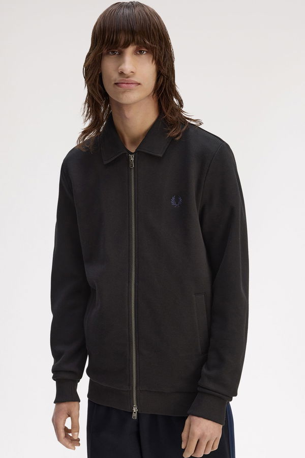 Fred Perry Erkek Fermuarlı Sweatshirt SIYAH