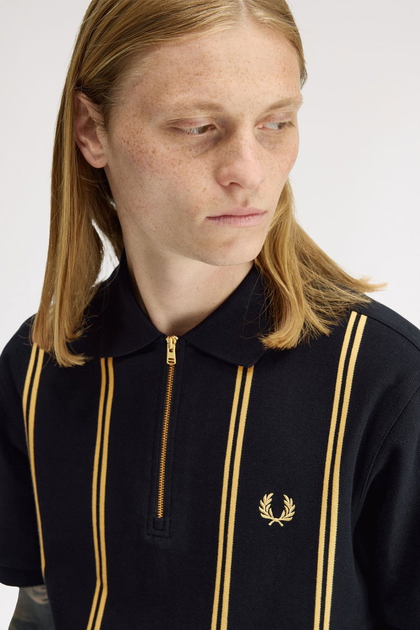 Fred Perry Erkek Polo Yaka T-shirt SIYAH