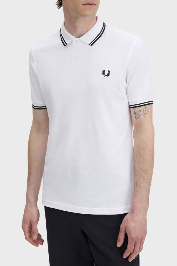 Fred Perry Erkek Polo Yaka T-shirt Beyaz