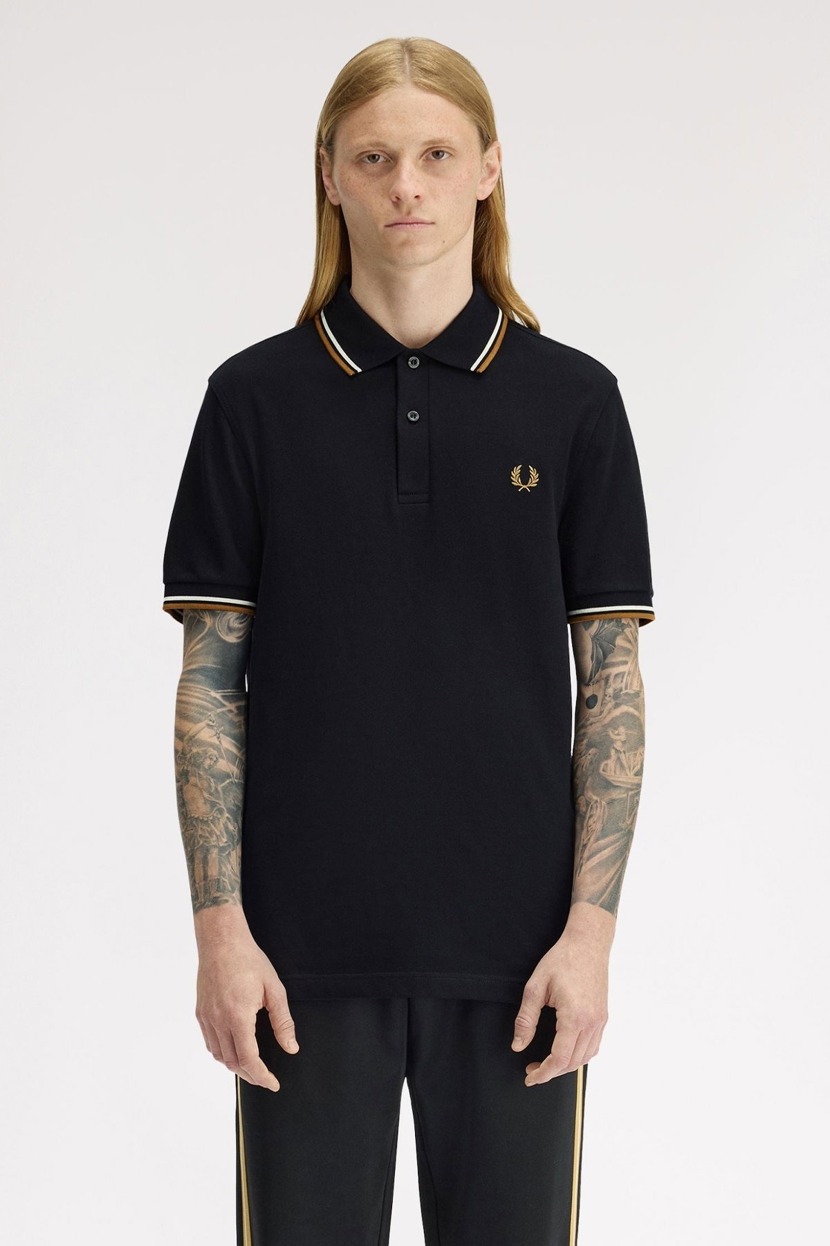 Fred Perry Erkek Polo Yaka T-shirt SIYAH