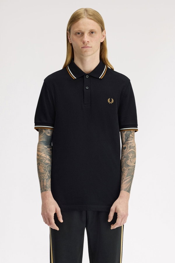 Fred Perry Erkek Polo Yaka T-shirt SIYAH