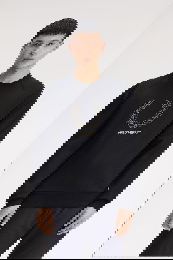 Fred Perry Erkek Sweatshirt SIYAH