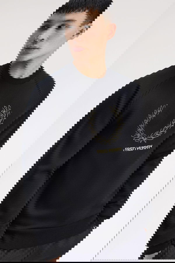 Fred Perry Erkek Sweatshirt SIYAH