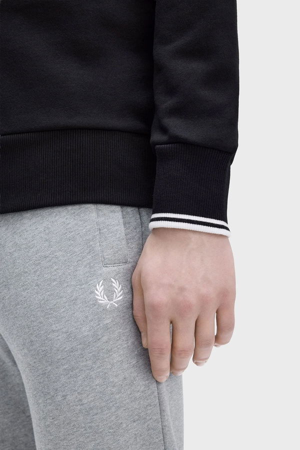 Fred Perry Erkek Sweatshirt SIYAH BEYA