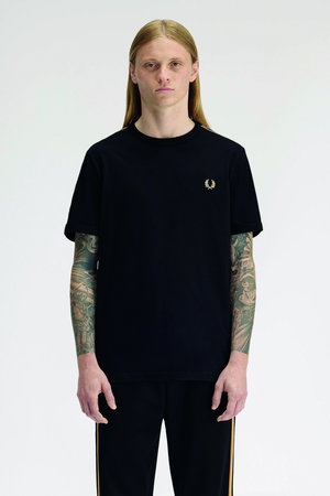 Fred Perry Erkek T-shirt SIYAH-GOLD