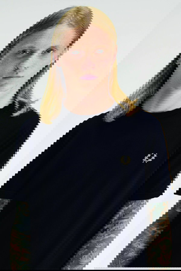 Fred Perry Erkek T-shirt SIYAH-GOLD