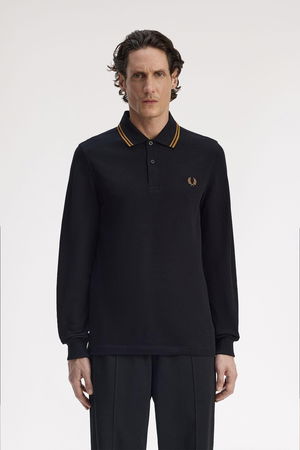 Fred Perry Erkek Uzun Kol T-shirt SIYAH