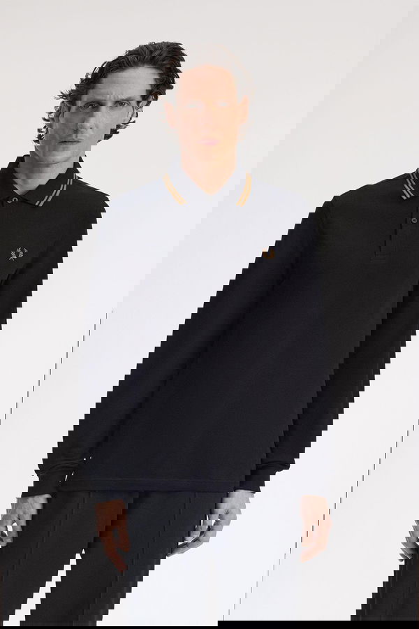 Fred Perry Erkek Uzun Kol T-shirt SIYAH