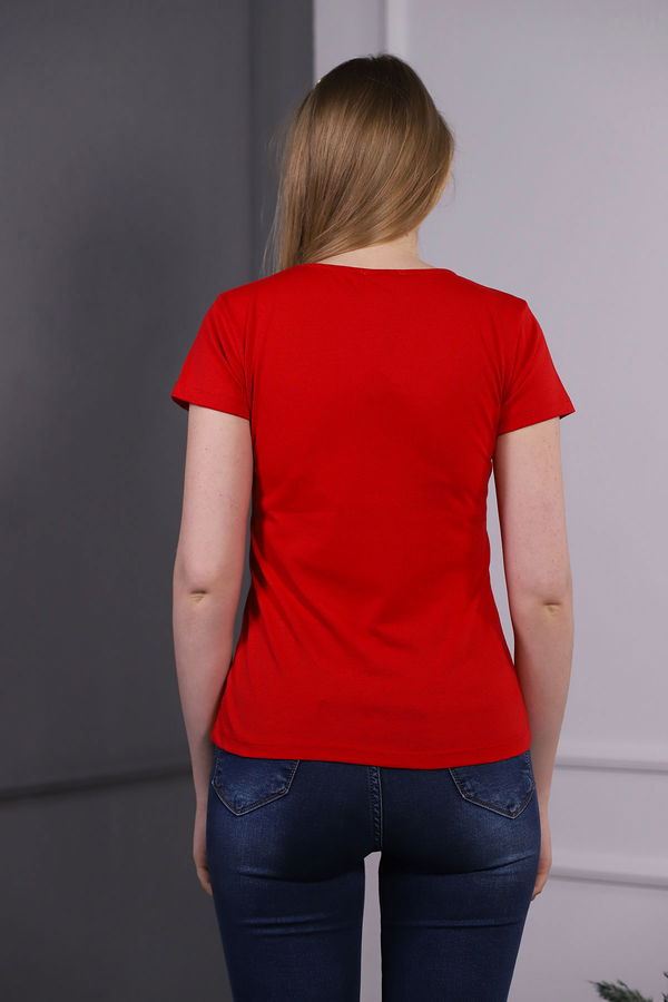 Fun Baskılı T-shirt Kırmızı Fun Baskılı T-shirt Kırmızı