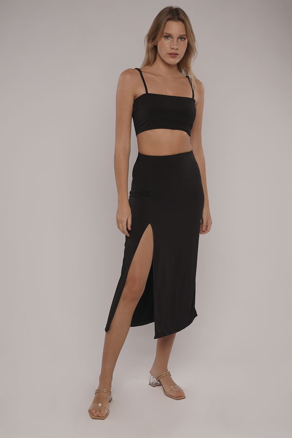 Gabria Askılı Crop Takım SİYAH Gabria Askılı Crop Takım SİYAH
