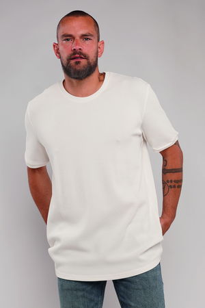 Gabria Bisiklet Yaka Erkek T-shirt BEYAZ Gabria Bisiklet Yaka Erkek T-shirt BEYAZ