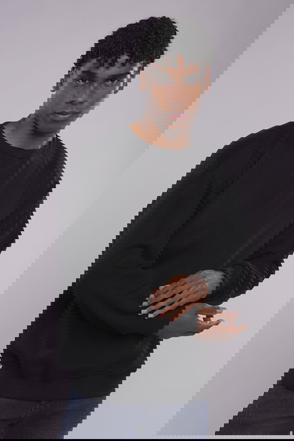 Gabria Bisiklet Yaka Sweat SIYAH Gabria Bisiklet Yaka Sweat SIYAH