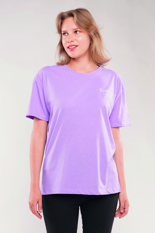 Gabria Essential Yazılı T-shirt LILA