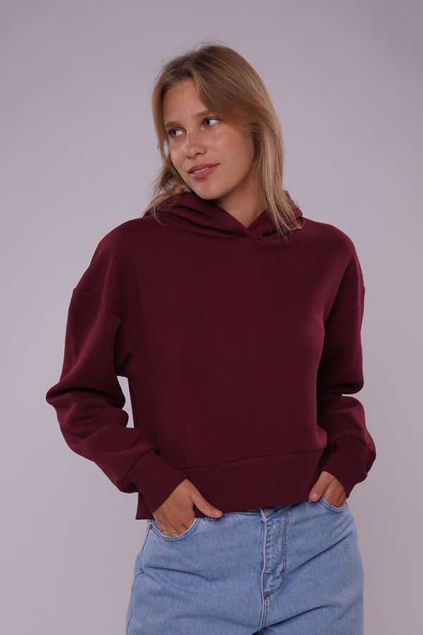 Gabria Kapüşonlu Sweat BORDO