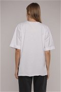 Gabria Kız Baskılı T-shirt Beyaz