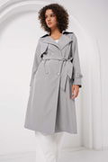 Gabria Kol Düğme Detaylı Trenchcoat GRİ