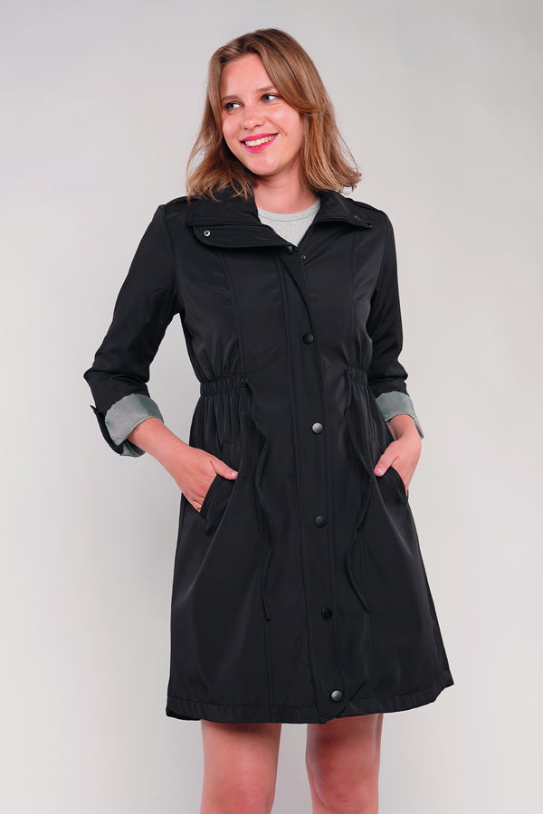 Gabria Kol Katlamalı Trenchcoat SIYAH