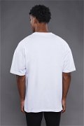 Gabria Nervürlü Oversize T-shirt Beyaz