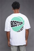 Gabria Over Boston Baskılı T-shirt Beyaz