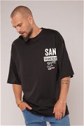 Gabria San Francisso Baskılı T-shirt SIYAH