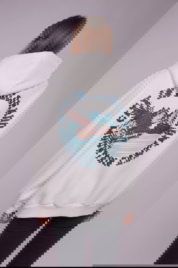 Gabria Sırt Baskılı Kapüşonlu Sweat EKRU Gabria Sırt Baskılı Kapüşonlu Sweat EKRU