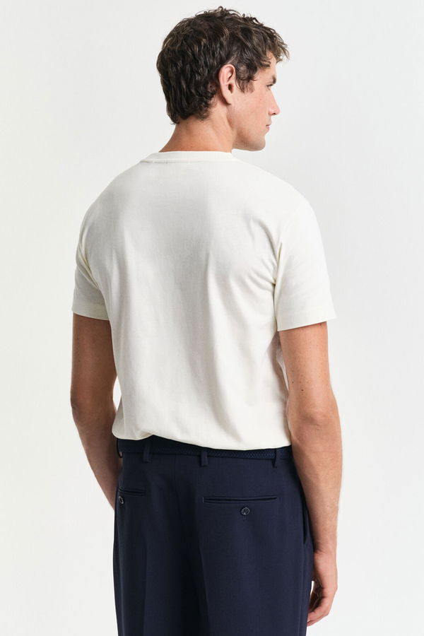 Gant Bisiklet Yaka Erkek T-shirt EKRU Gant Bisiklet Yaka Erkek T-shirt EKRU