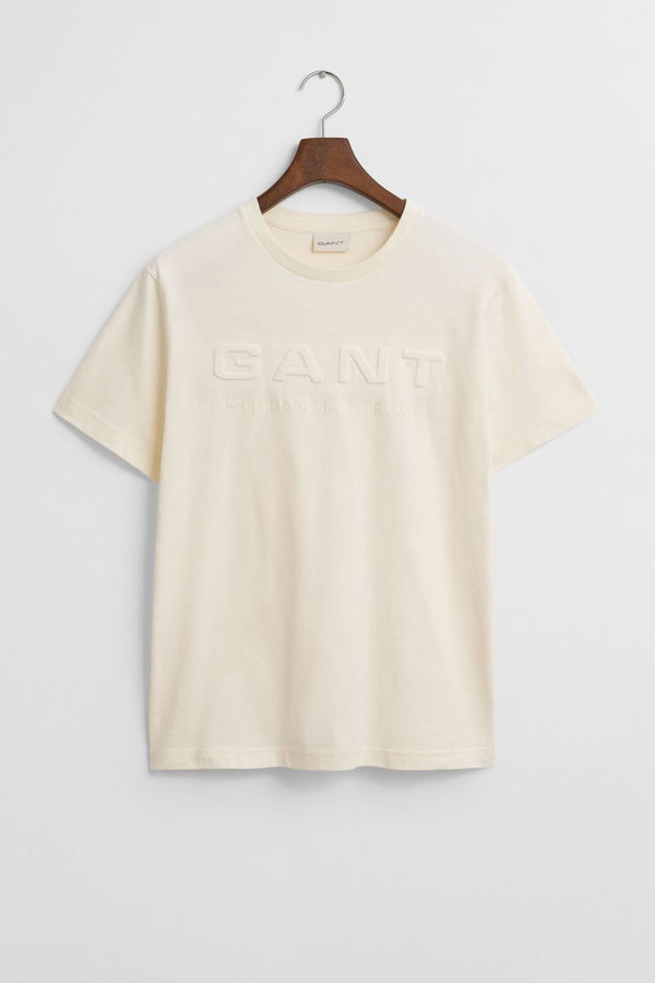 Gant Bisiklet Yaka Erkek T-shirt EKRU Gant Bisiklet Yaka Erkek T-shirt EKRU