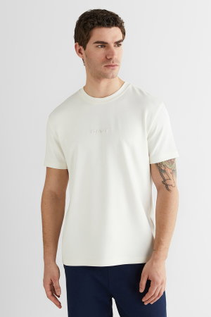 Gant Erkek Bisiklet Yaka T-shirt BEYAZ