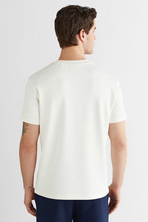 Gant Erkek Bisiklet Yaka T-shirt BEYAZ