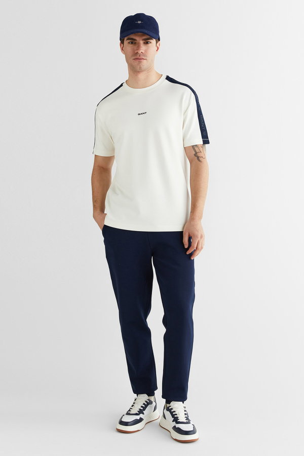 Gant Erkek Bisiklet Yaka T-shirt KREM