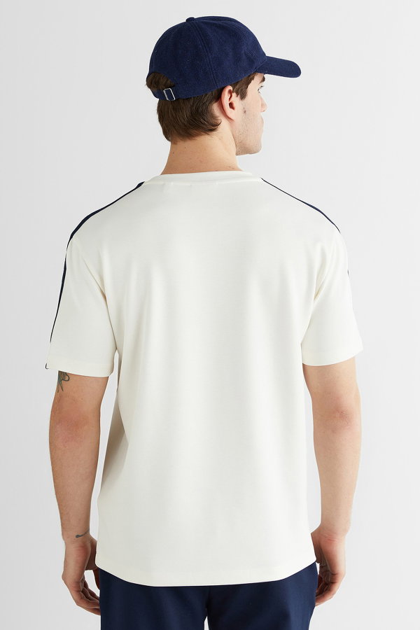 Gant Erkek Bisiklet Yaka T-shirt KREM