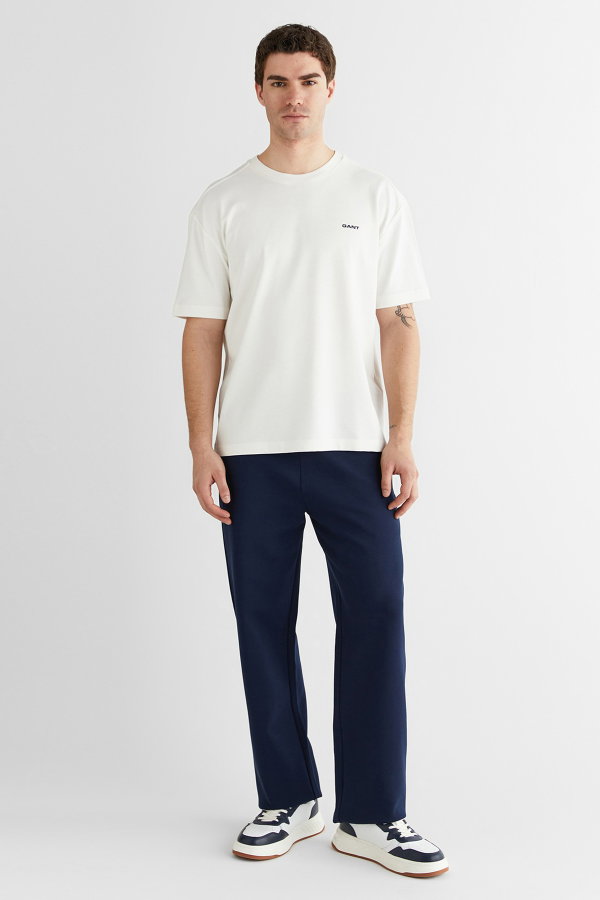 Gant Erkek Bisiklet Yaka T-shirt KREM