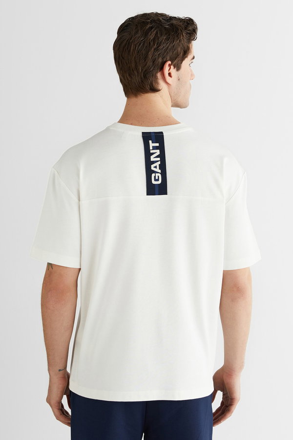 Gant Erkek Bisiklet Yaka T-shirt KREM