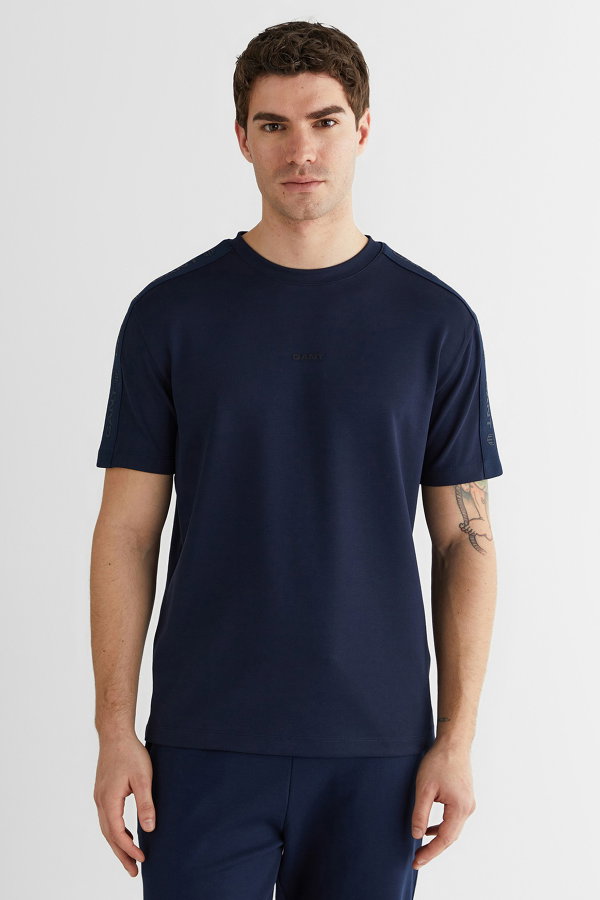 Gant Erkek Bisiklet Yaka T-shirt LACIVERT