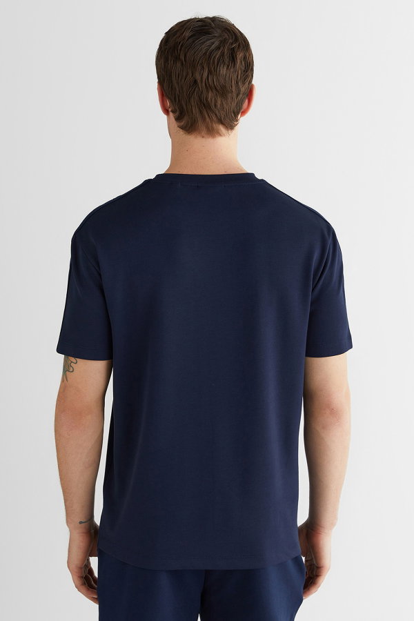 Gant Erkek Bisiklet Yaka T-shirt LACIVERT