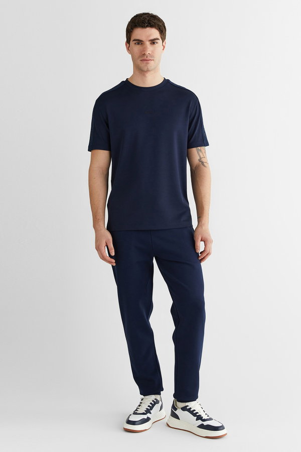 Gant Erkek Bisiklet Yaka T-shirt LACIVERT