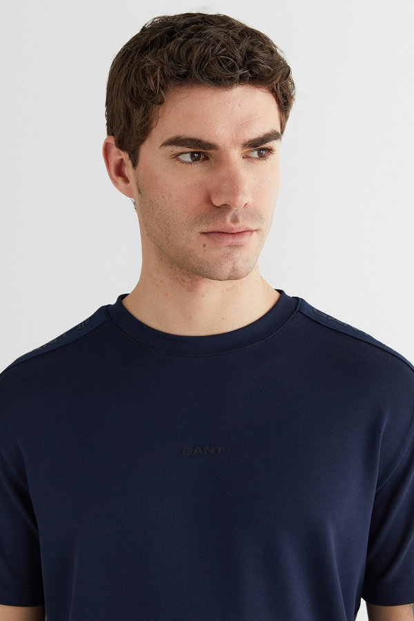 Gant Erkek Bisiklet Yaka T-shirt LACIVERT