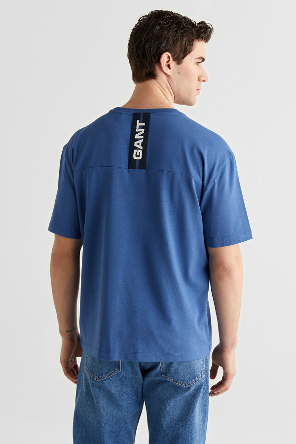 Gant Erkek Bisiklet Yaka T-shirt MAVI