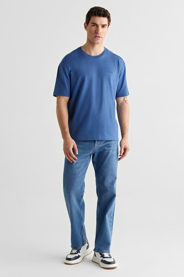 Gant Erkek Bisiklet Yaka T-shirt MAVI