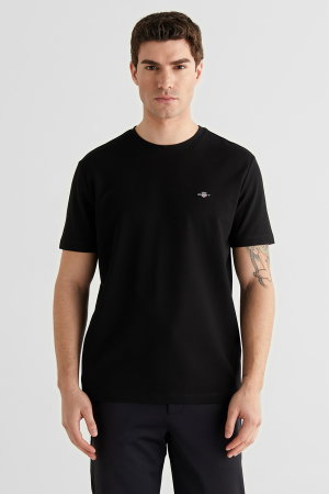 Gant Erkek Bisiklet Yaka T-shirt SIYAH