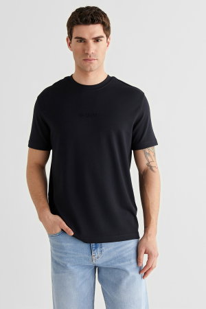 Gant Erkek Bisiklet Yaka T-shirt SIYAH