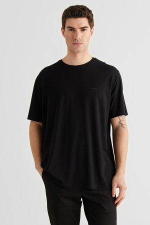 Gant Erkek Bisiklet Yaka T-shirt SIYAH