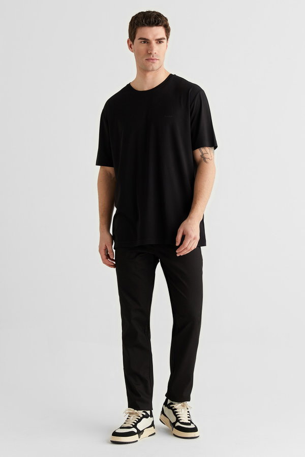 Gant Erkek Bisiklet Yaka T-shirt SIYAH