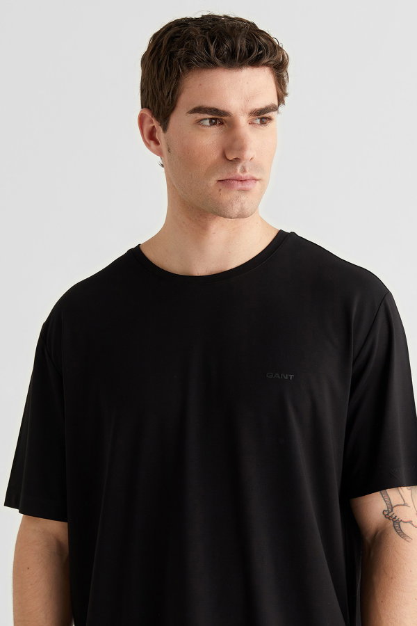 Gant Erkek Bisiklet Yaka T-shirt SIYAH