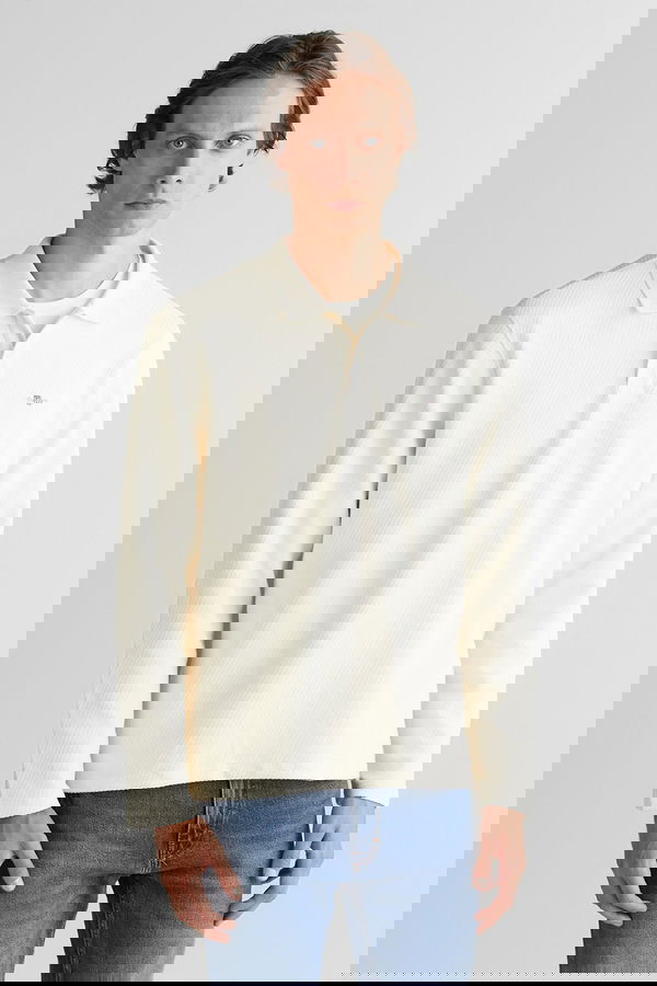 Gant Erkek Polo Yaka Kazak KREM