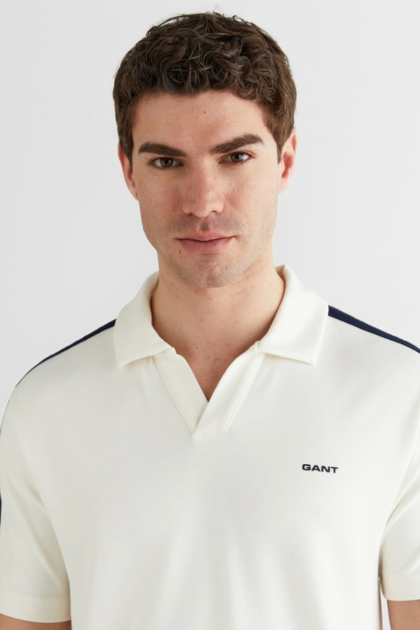 Gant Erkek Polo Yaka T-shirt KREM