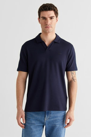 Gant Erkek Polo Yaka T-shirt LACIVERT